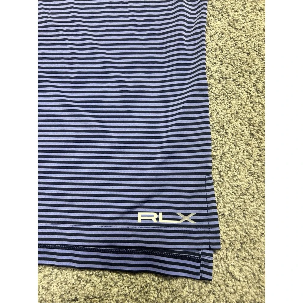 Ralph Lauren RLX Polo Shirt Mens XL 2012 U.S.‎ Junior Amateur Purple Stripe